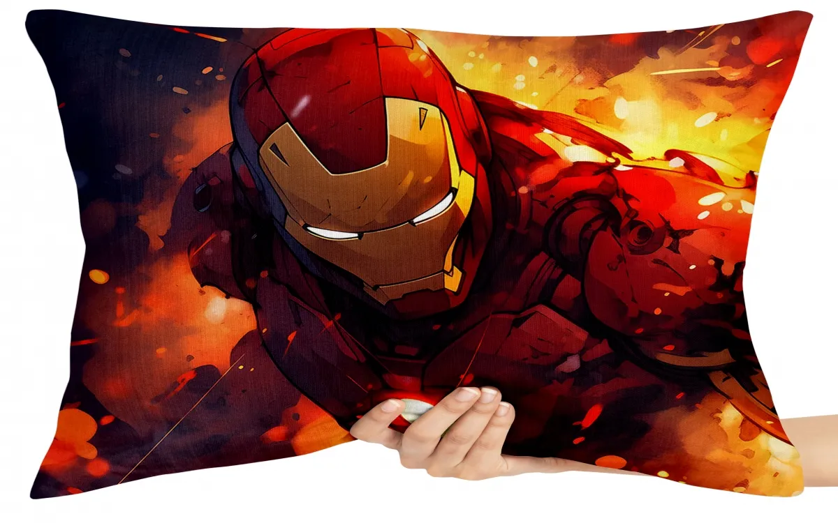 Capa de Almofada ou Travesseiro Homem de Ferro desenho