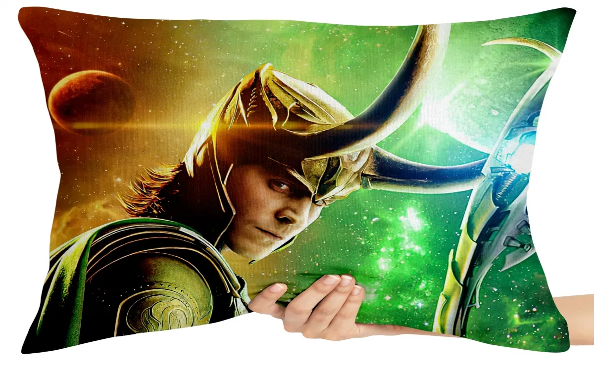  Capa de Almofada ou Travesseiro Loki cetro