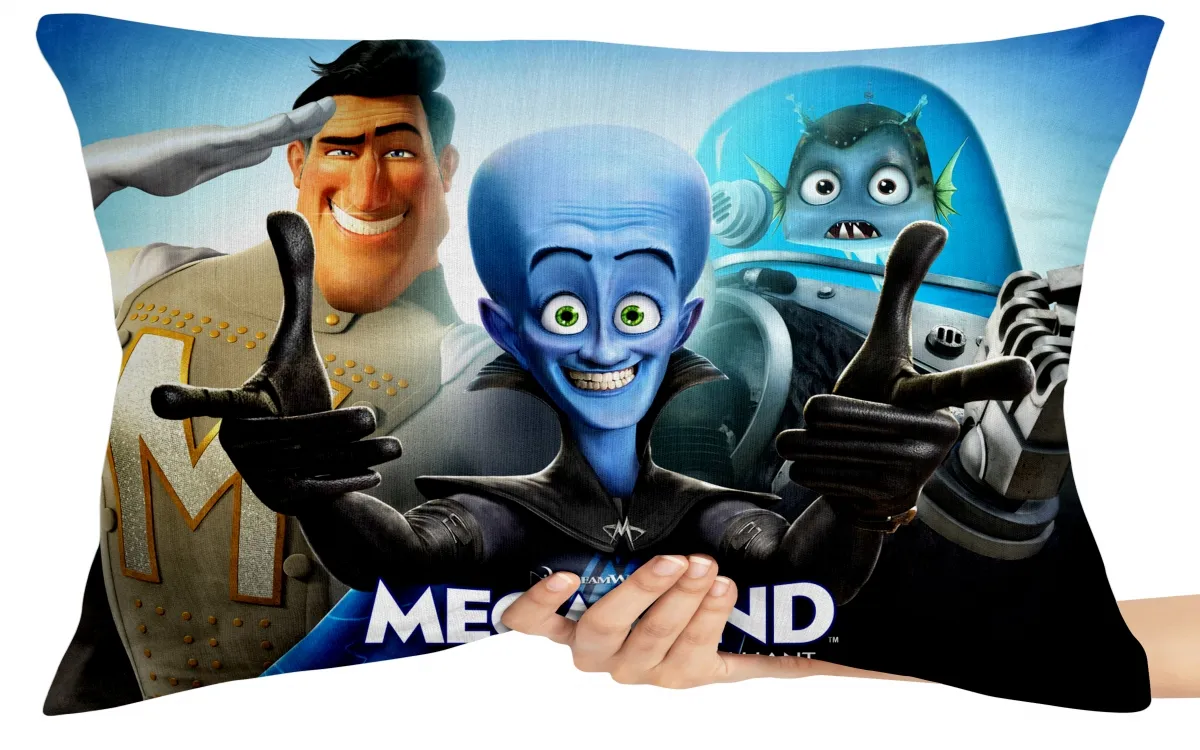 Capa de Almofada ou Travesseiro Megamente e Metroman