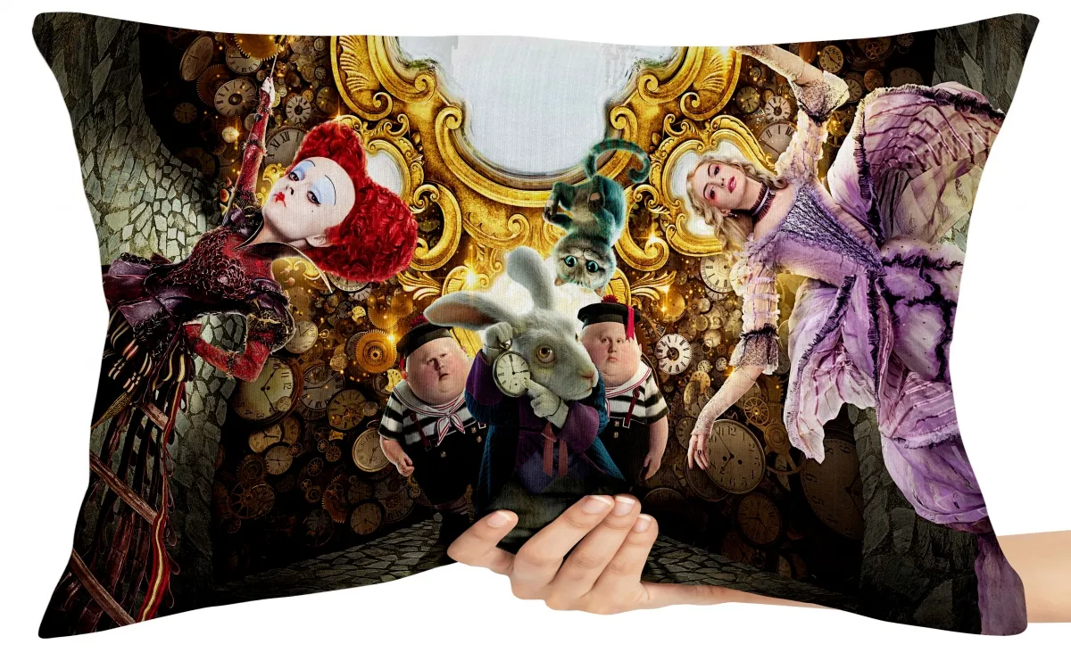 Capa de Almofada ou Travesseiro Rainhas, gêmeos e Lebre maluca