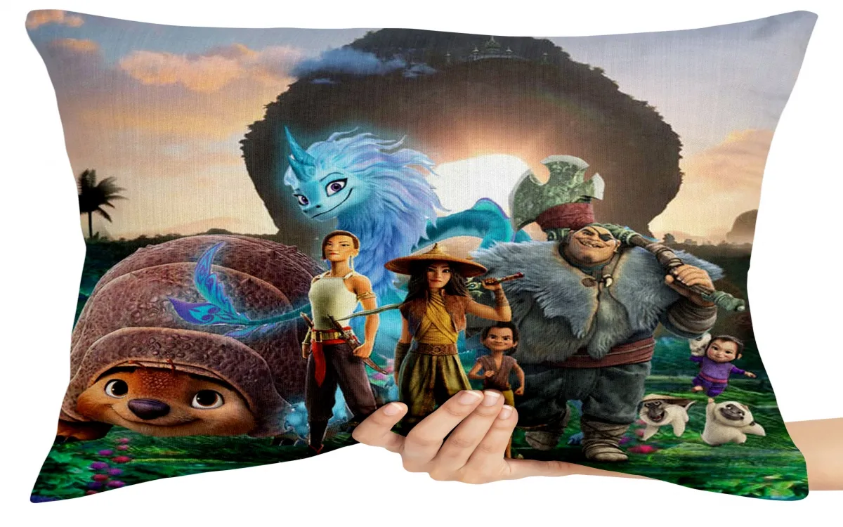 Capa de Almofada ou Travesseiro Raya personagens
