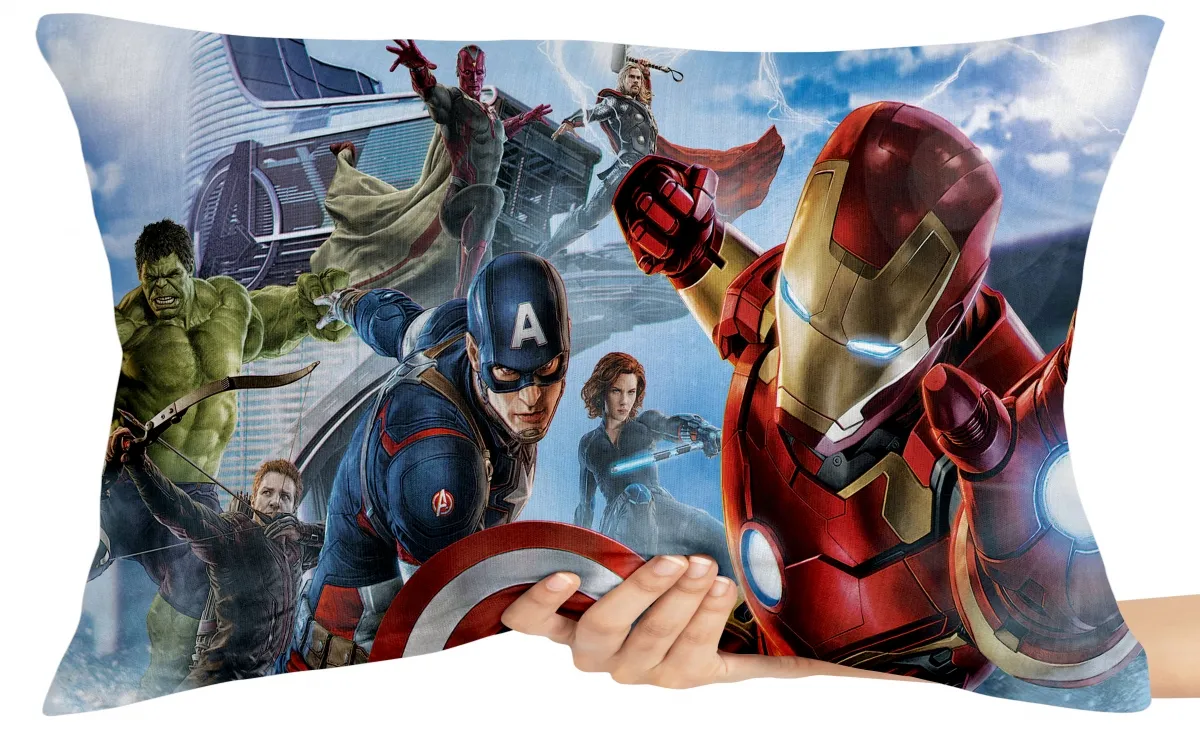 Capa de Almofada ou Travesseiro Vingadores cartoon