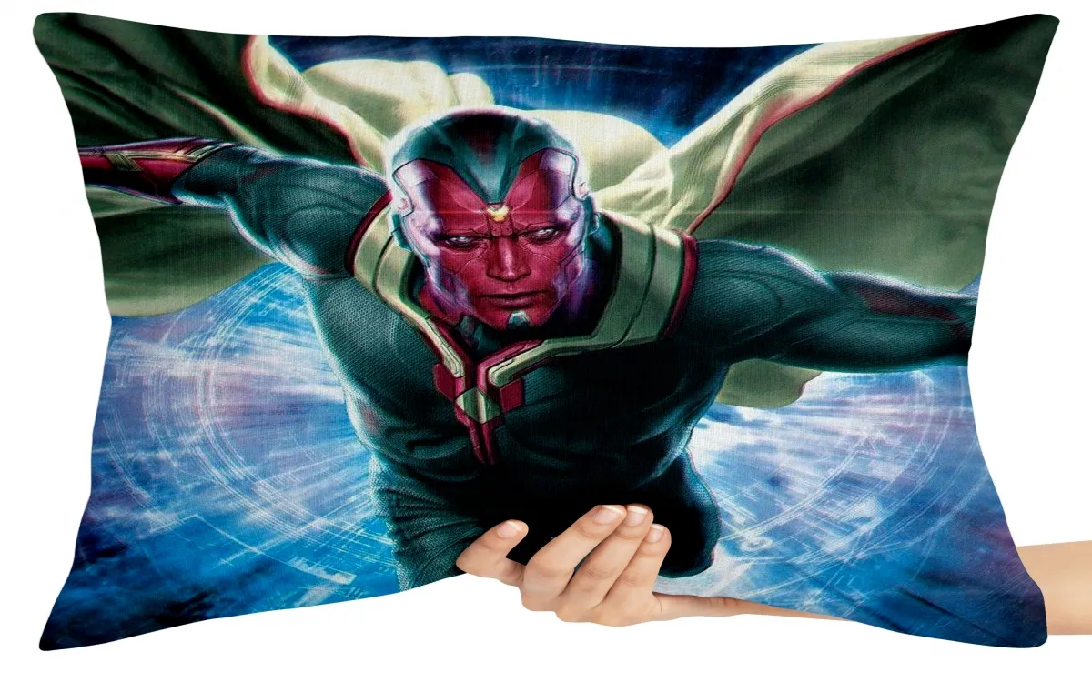 Capa de Almofada ou Travesseiro Visão Marvel