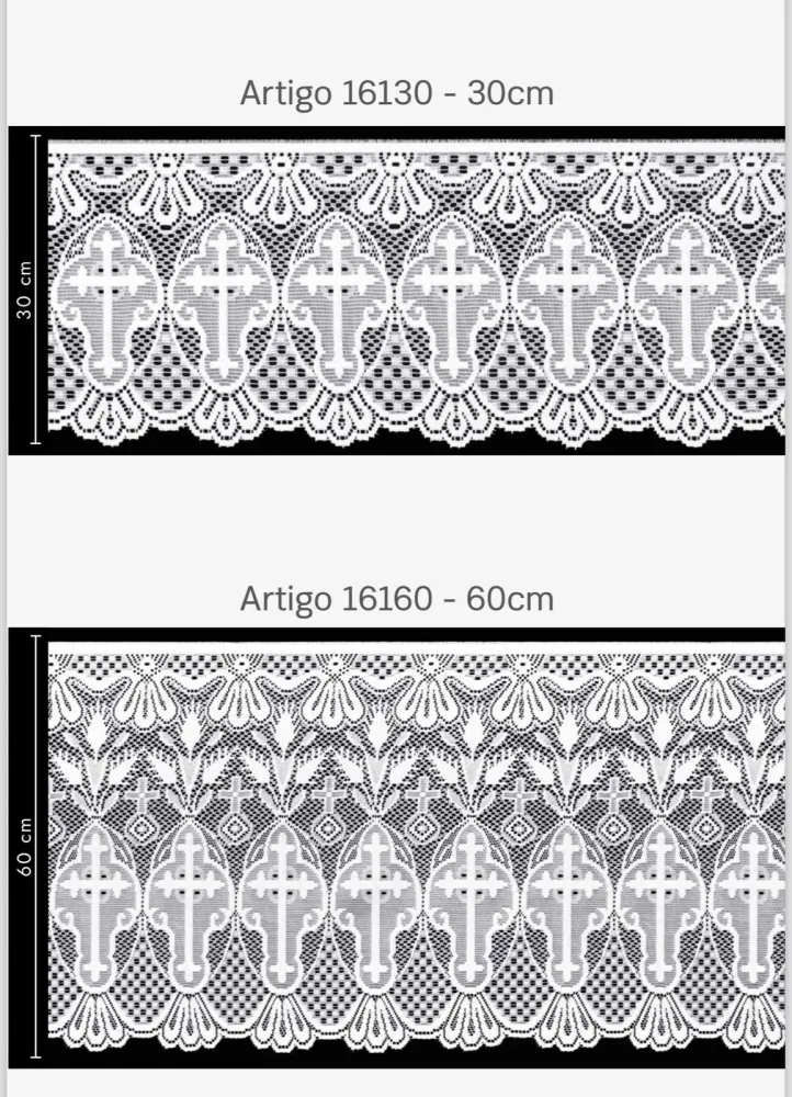 Renda Litúrgica Cruz 60cm