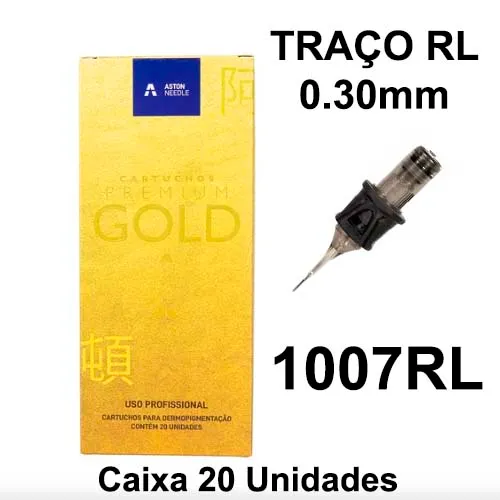 Cartucho Premium GOLD Aston Traço 1007RL 0.30mm - CAIXA 20 UNIDADES Imagem