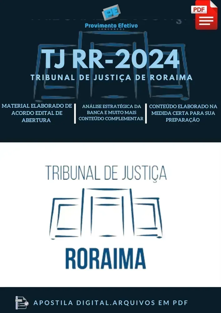 Apostila TJ RR Analista  Judiciário CONTABILIDADE  2024