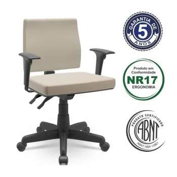  Cadeira Multiregulável NR17 Diretor Izzi Encosto Regulável com Base Giratória e Braços Regulaveis
