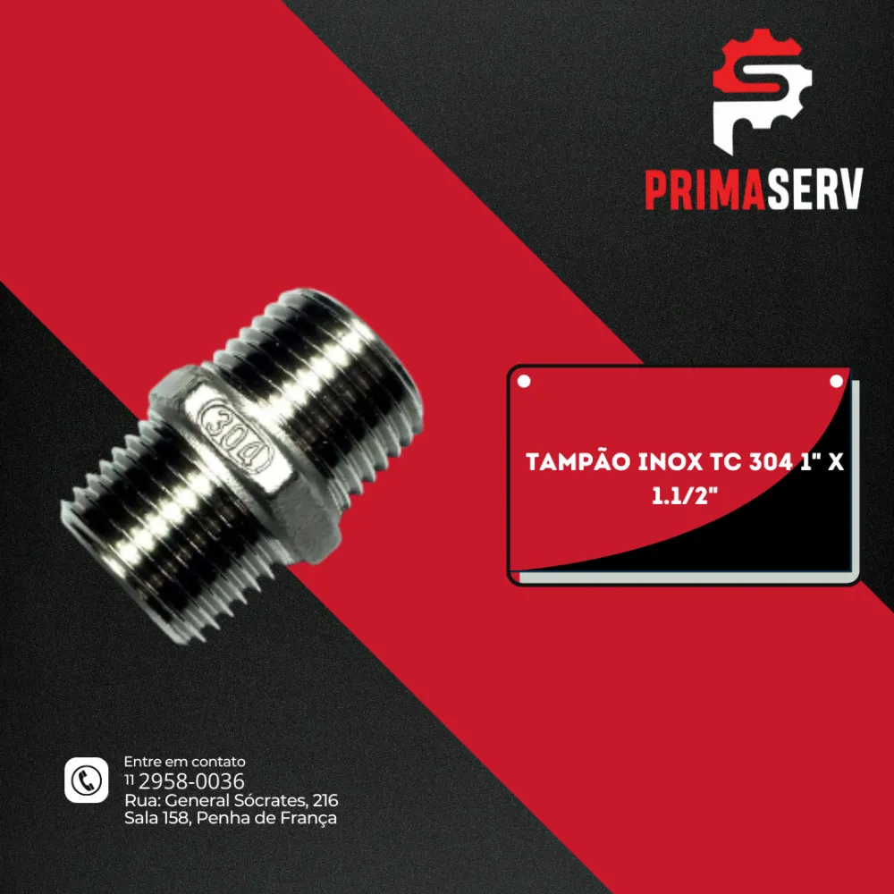 NIPLE DUPLO 1/8" INOX 304 BSPT