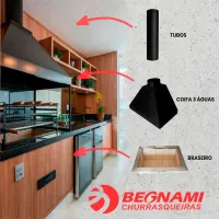 Tubo para Chaminé Preto Grande 1m - Foto 2