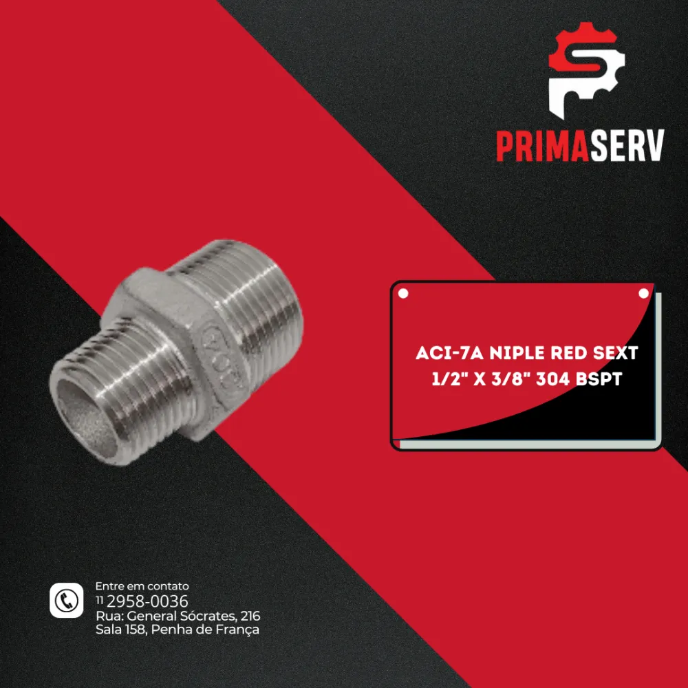 ACI-7A NIPLE RED SEXT 1/2" X 3/8" 304 BSPT
