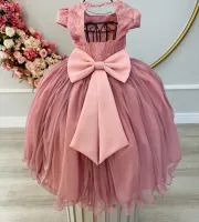Vestido Festa Rose Flores e Borboletas Vila Lelê - Foto 3