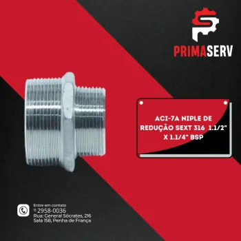 ACI-7A NIPLE DE REDUÇÃO SEXT 1.1/2" x 1.1/4" BSP
