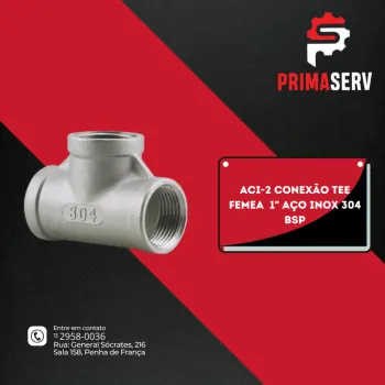 ACI-2 CONEXÃO TEE FEMEA  1" AÇO INOX 304 BSP
