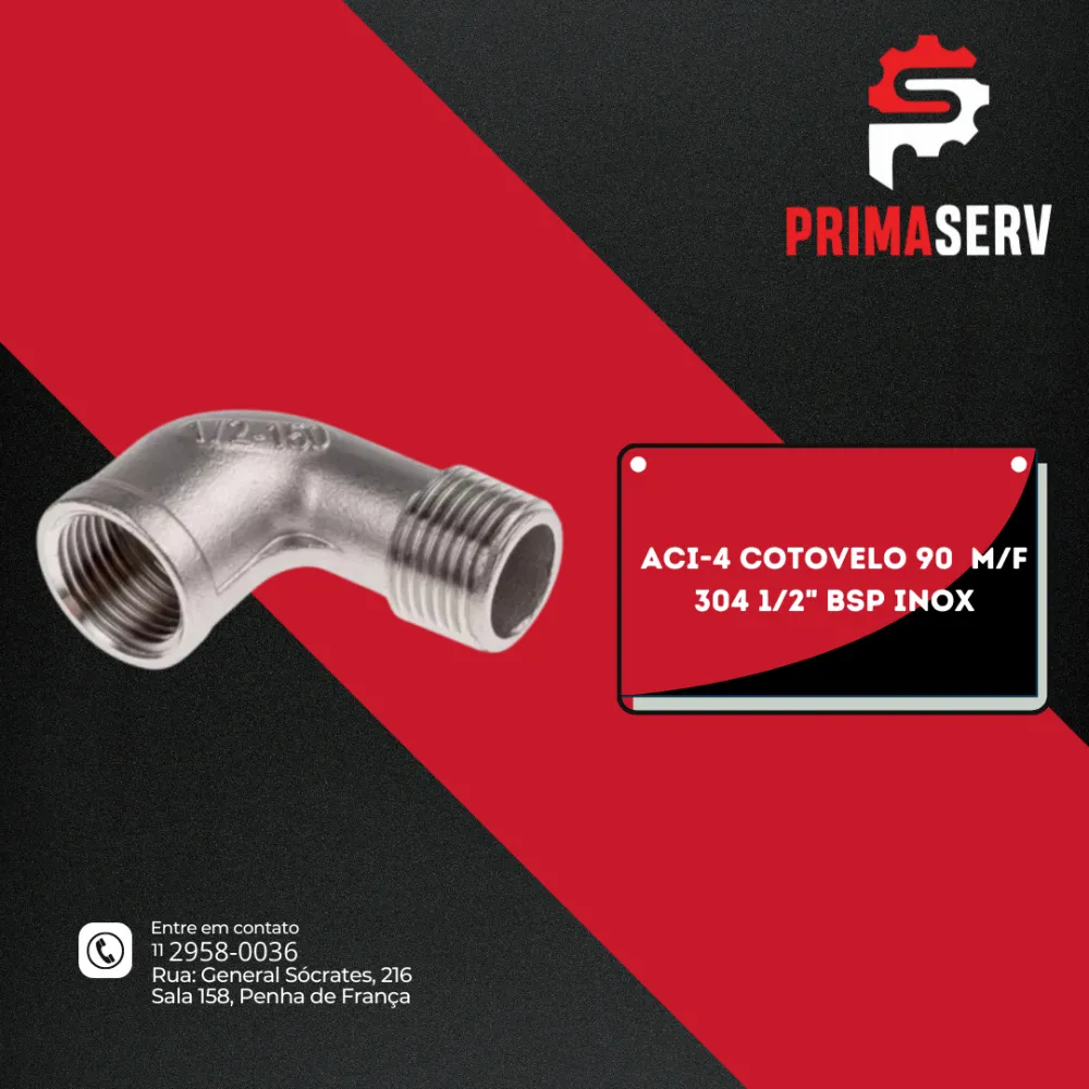 ACI-4 COTOVELO 90  M/F 304 1/2" BSP INOX