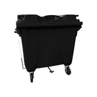 Container Plástico 1000 Litros Com Pedal Preto