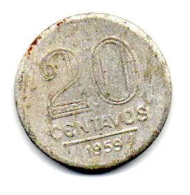 1959 - 20 Centavos - Moeda Brasil
