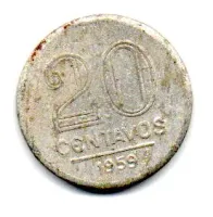1959 - 20 Centavos - Moeda Brasil