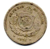 1871 - 100 Réis - Moeda Brasil Império