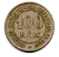 1871 - 100 Réis - Moeda Brasil Império - Foto 2