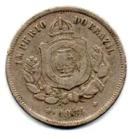 1874 - 100 Réis - Moeda Brasil Império