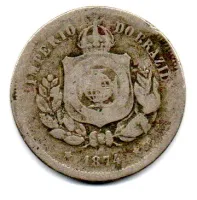 1874 - 100 Réis - Moeda Brasil Império