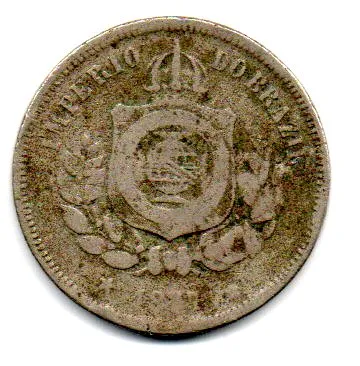 1877 - 100 Réis - Moeda Brasil Império