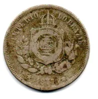 1877 - 100 Réis - Moeda Brasil Império