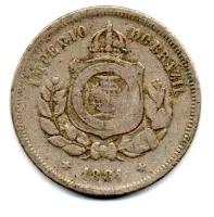 1881 - 100 Réis - Moeda Brasil Império