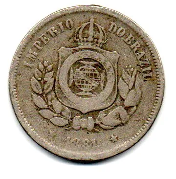 1881 - 100 Réis - Moeda Brasil Império Imagem