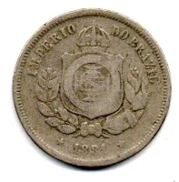 1881 - 100 Réis - Moeda Brasil Império