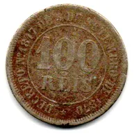 1881 - 100 Réis - Moeda Brasil Império - UTG - Foto 2