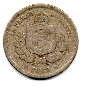 1882 - 100 Réis - Moeda Brasil Império