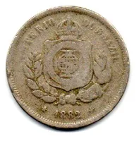 1882 - 100 Réis - Moeda Brasil Império