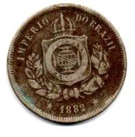 1882 - 100 Réis - Moeda Brasil Império