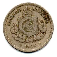 1883 - 100 Réis - Moeda Brasil Império