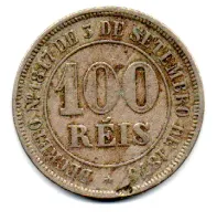 1883 - 100 Réis - Moeda Brasil Império - Foto 2