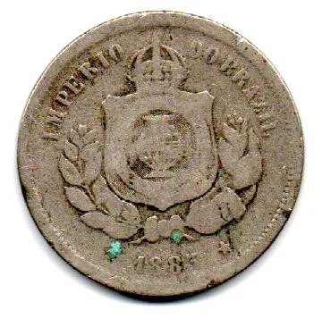 1883 - 100 Réis - Moeda Brasil Império