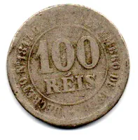 1883 - 100 Réis - Moeda Brasil Império - Foto 2