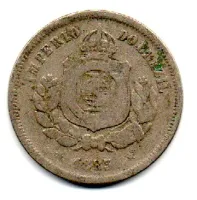 1883 - 100 Réis - Moeda Brasil Império