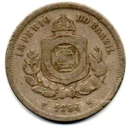 1884 - 100 Réis - Moeda Brasil Império