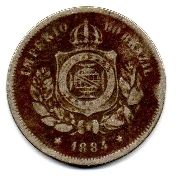 1884 - 100 Réis - Moeda Brasil Império