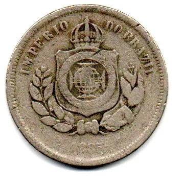 1885 - 100 Réis - Moeda Brasil Império