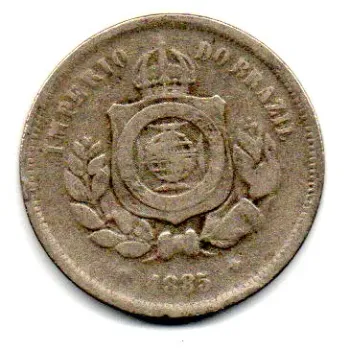 1885 - 100 Réis - Moeda Brasil Império