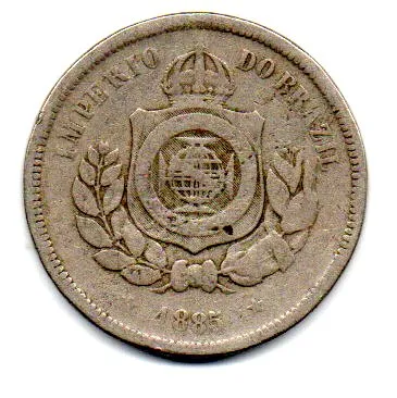 1885 - 100 Réis - Moeda Brasil Império