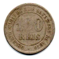 1885 - 100 Réis - Moeda Brasil Império - Foto 2