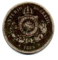 1885 - 100 Réis - Moeda Brasil Império