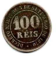 1885 - 100 Réis - Moeda Brasil Império - Foto 2