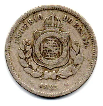 1885 - 100 Réis - Moeda Brasil Império Imagem