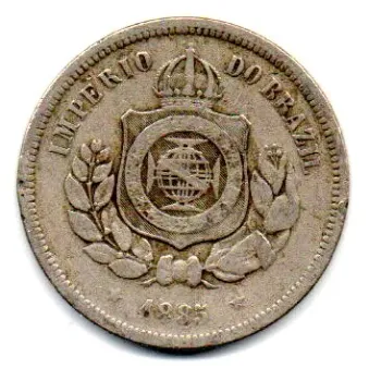 1885 - 100 Réis - Moeda Brasil Império