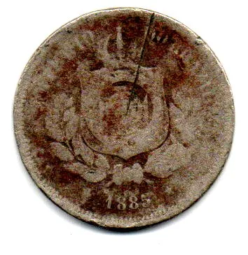 1885 - 100 Réis - Moeda Brasil Império